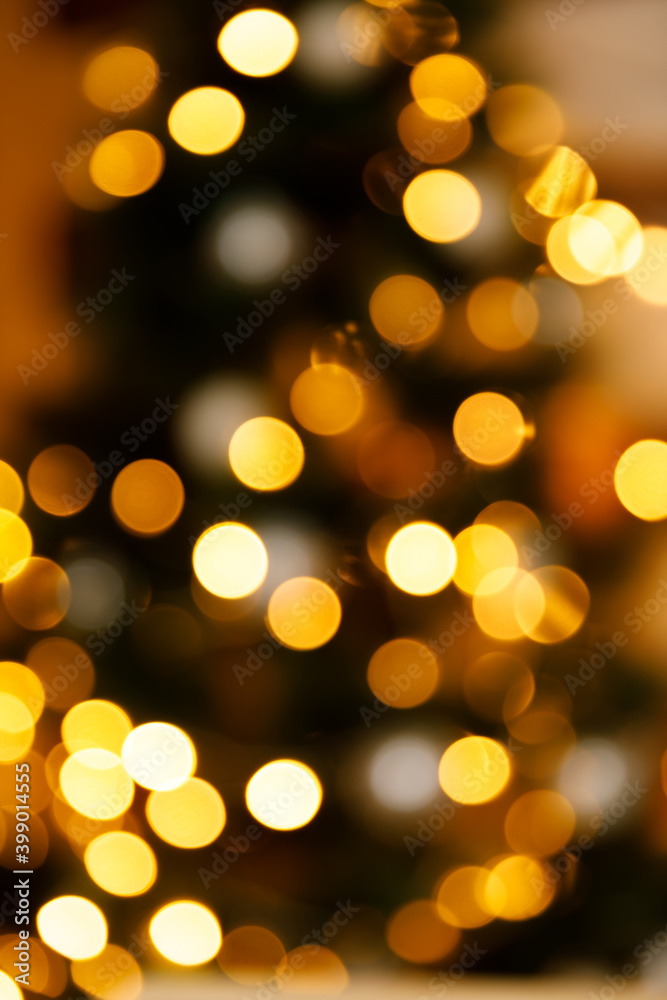 Bright bokeh of a Christmas tree. Background Bright bokeh of a Christmas tree. Background