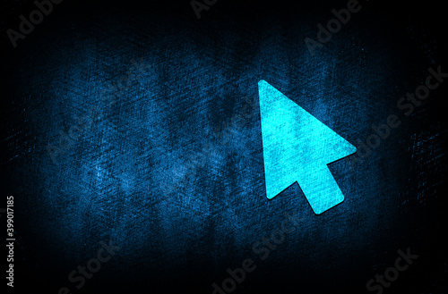 Cursor icon abstract blue background illustration digital texture design concept