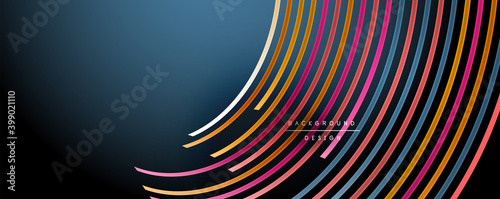 Abstract colorful lines vector background. Internet, big data and technology connections concept, abstract template