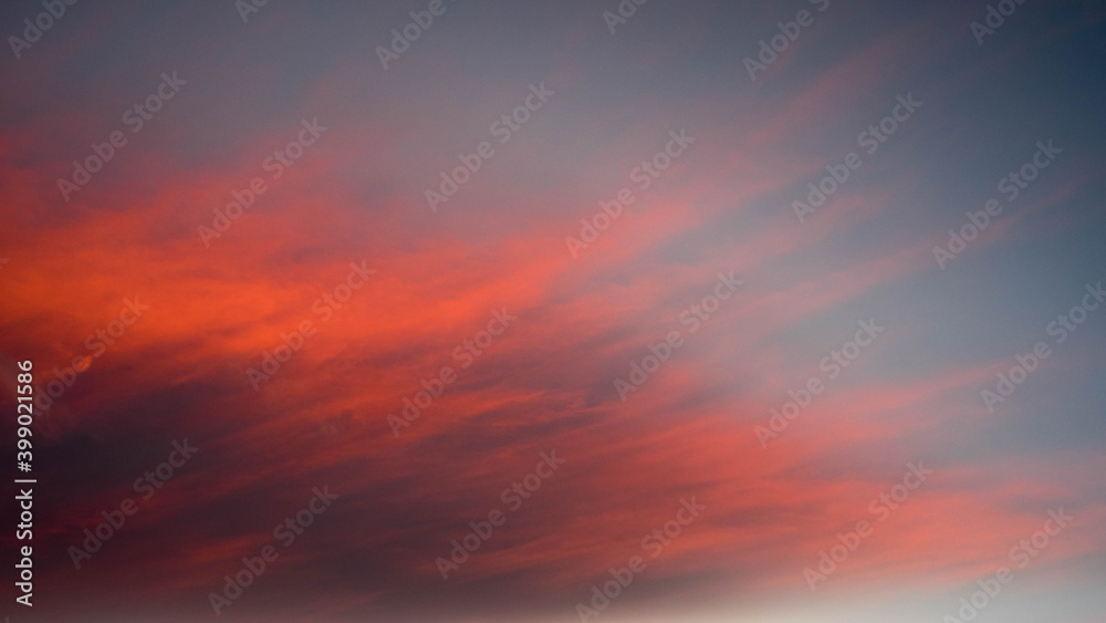 Epic abstract colorful smeared sunset cloud