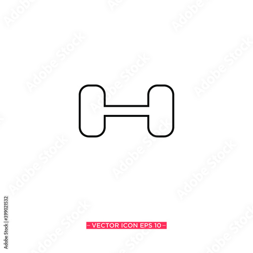 Barbell Icon Vector Illustration