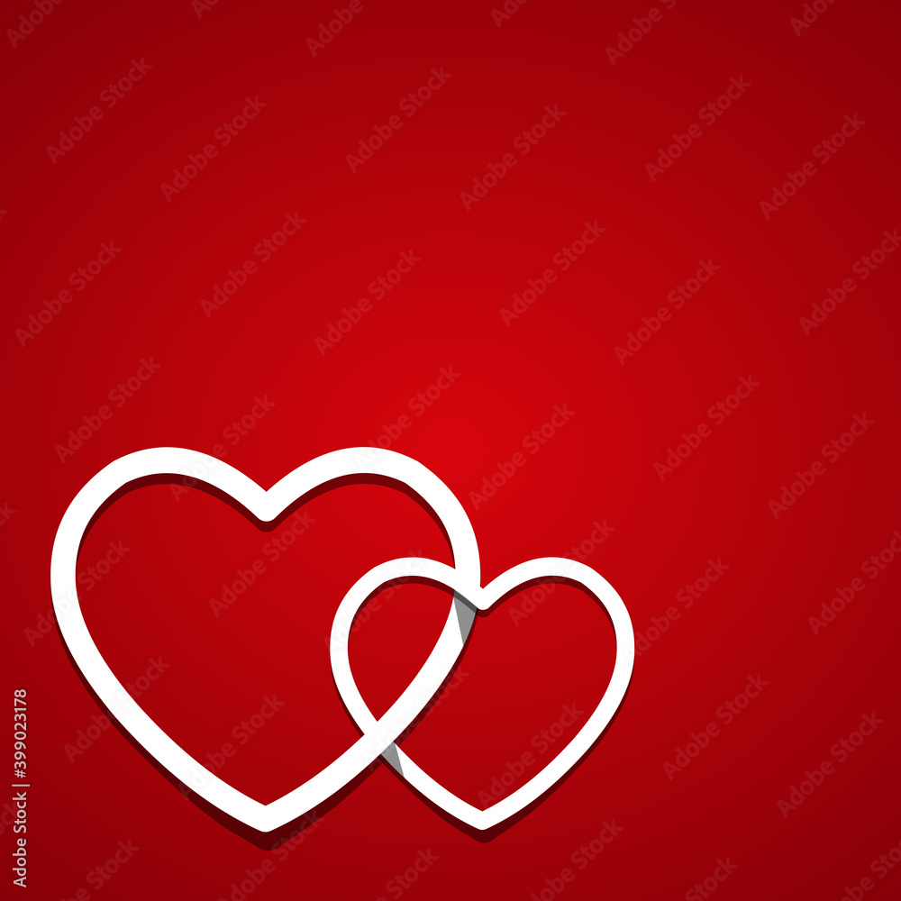 Abstract Ventines day background - Two Hearts Abstract Ventines day background - Two Hearts