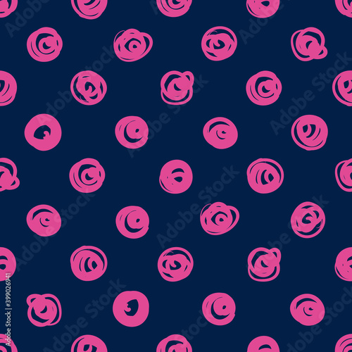 Seamless Polka dot background. Sketchy hand-drawn points vector seamless pattern. dots texture background. Freehand drawing vector. Wallpaper, paper, fabric, textile design