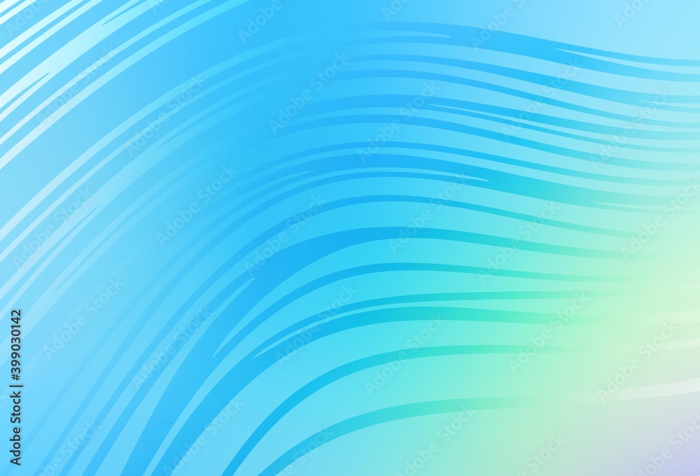 Fototapeta premium Light Blue, Green vector background with wry lines.