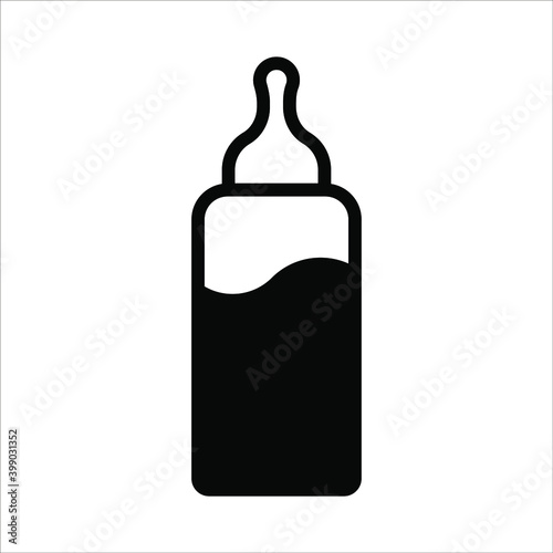 baby milk bottle icon on background. vector eps 10