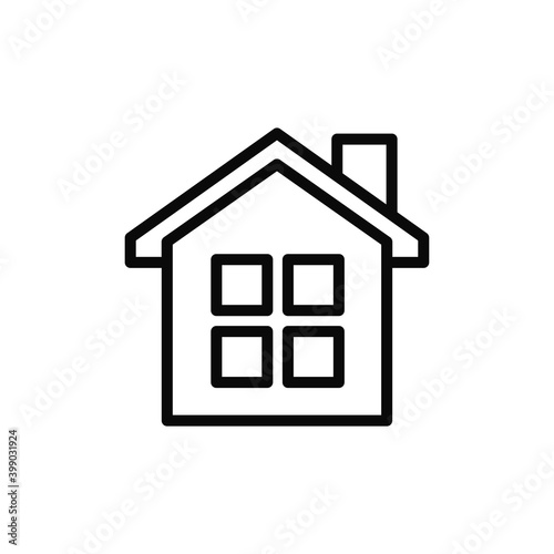 house flat icon vector illustration