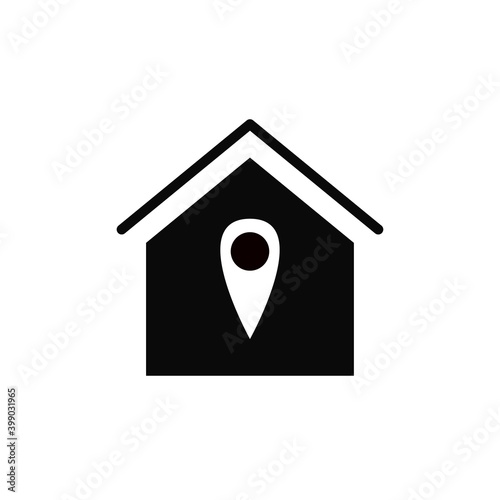 house flat icon vector illustration