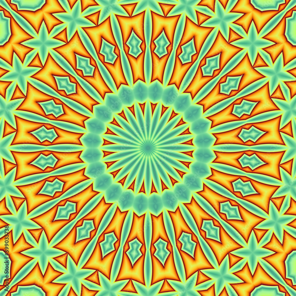 Abstract polygonal mandala style graphic 