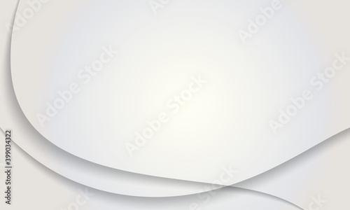 White abstract elegant texture background with shadow lines. Modern light white banner vector illustration