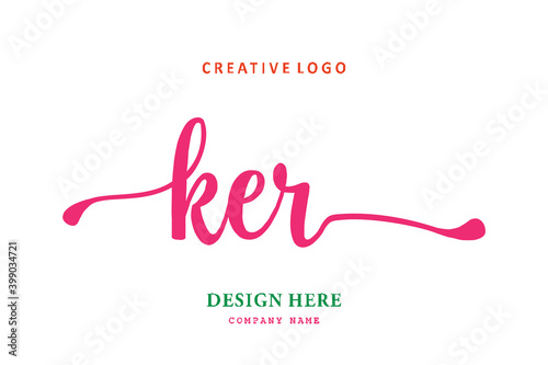 KER lettering logo is simple, easy to understand and authoritative