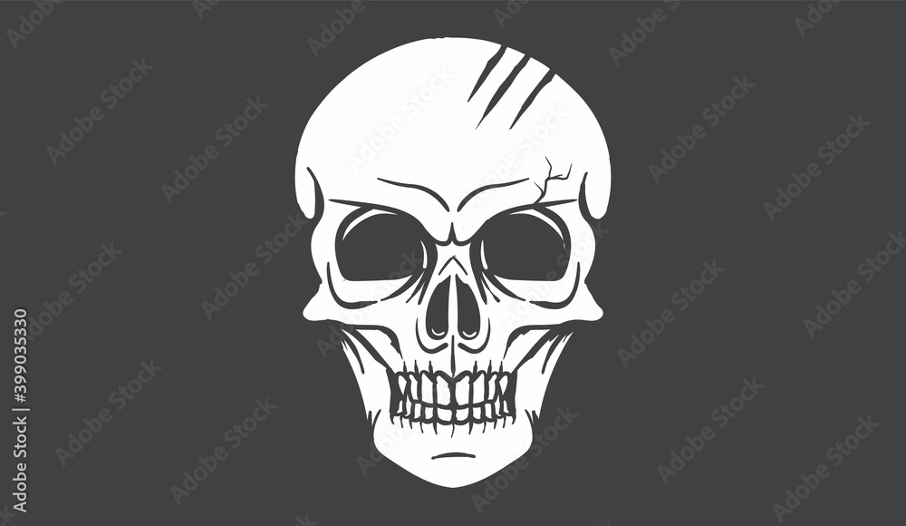 human skull illustration., vector eps10 human skull illustration., vector eps10