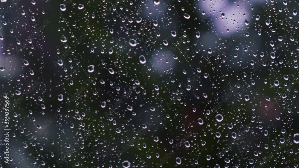 rain drops on the window surface 