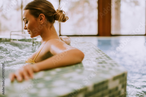 Young woman relaxing in the...