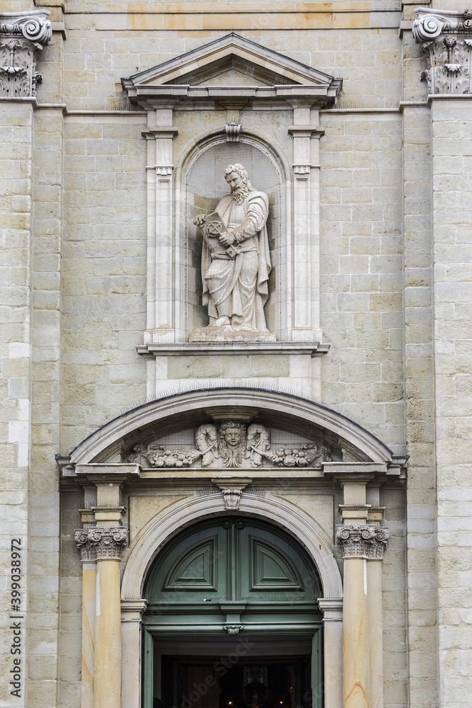 Imposing Italian Renaissance Our Lady of St. Peter's Church (O.L.V. - Sint-Pieterskerk, 1629) belongs to St. Peter's Abbey (Sint-Pietersabdij). Ghent, Belgium. Imposing Italian Renaissance Our Lady of St. Peter's Church (O.L.V. - Sint-Pieterskerk, 1629) belongs to St. Peter's Abbey (Sint-Pietersabdij). Ghent, Belgium.