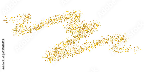 Golden glitter confetti.