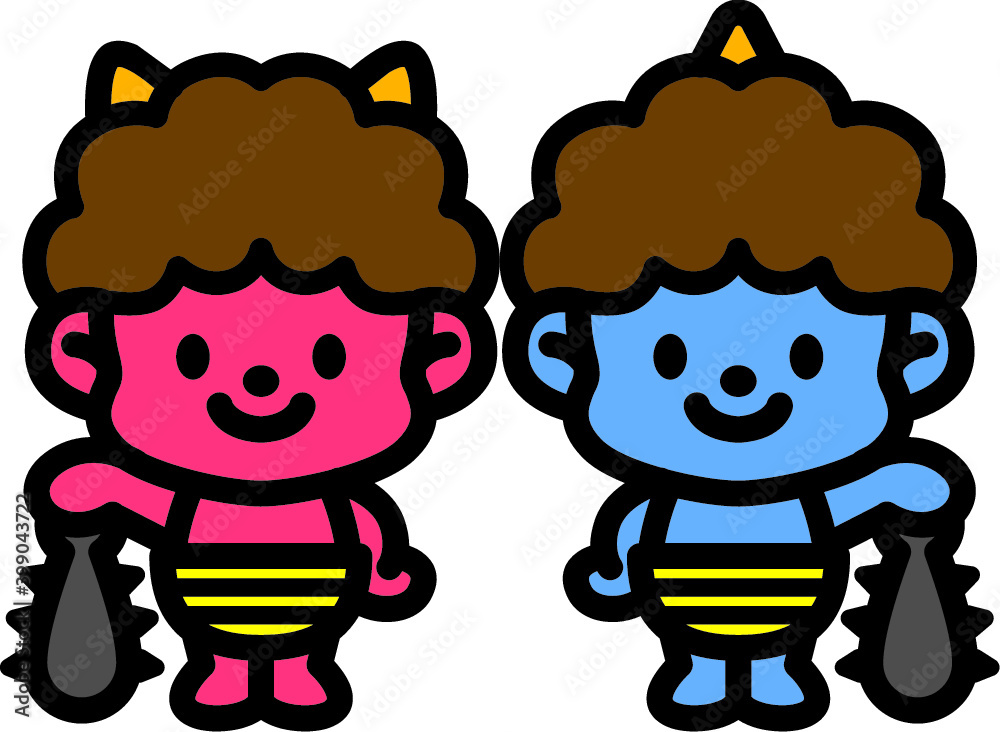 かわいい鬼のキャラクター Stock ベクター Adobe Stock