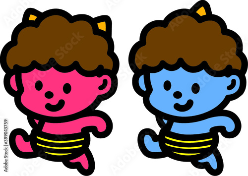 かわいい鬼のキャラクター