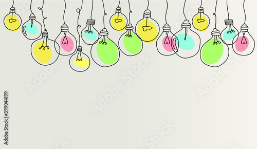Bright idea and insight concept with light bulb, Isolated on white background, creative idea and leadership concept background, Flat style vector illustration.