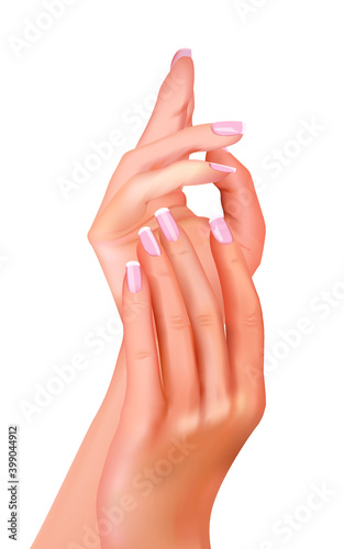 Woman hands isolated. vector illustration