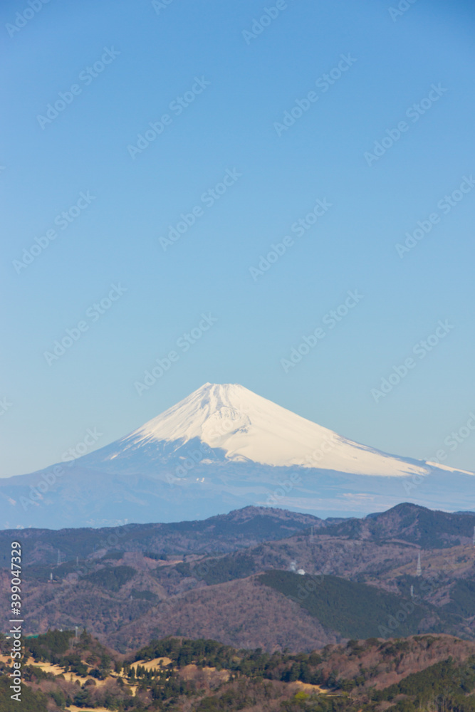 Fototapeta premium 静岡県伊東市大室山からの富士山