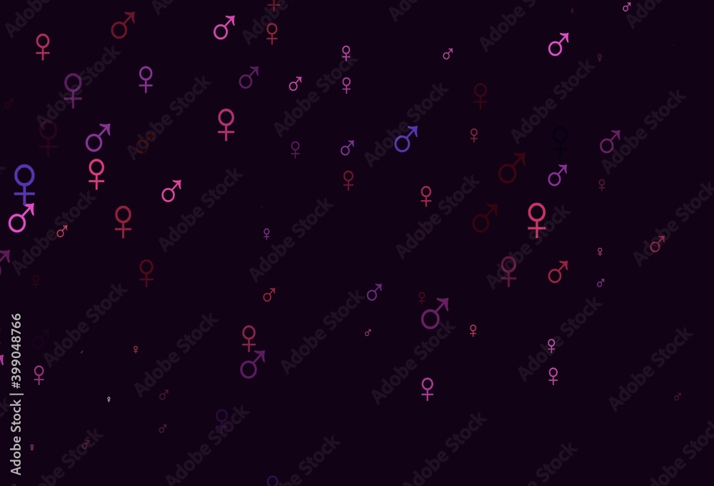 Light pink vector background with gender symbols. Light pink vector background with gender symbols.