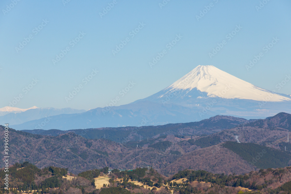 静岡県伊東市大室山からの富士山 静岡県伊東市大室山からの富士山