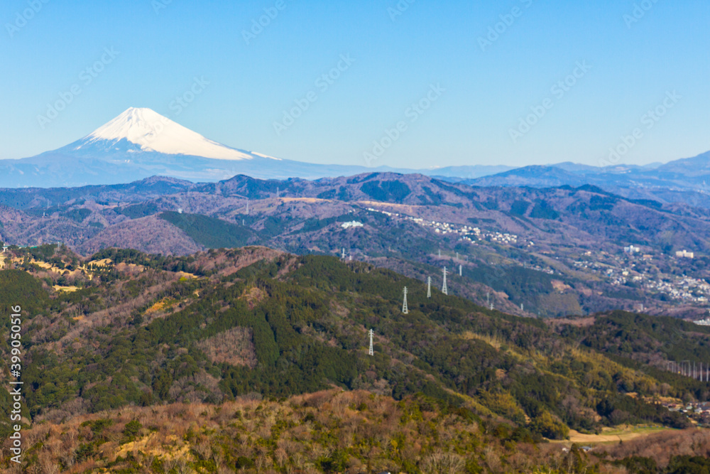 静岡県伊東市大室山からの富士山 静岡県伊東市大室山からの富士山