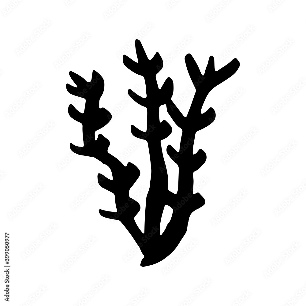 algae sea coral vector sign silhouette algae sea coral vector sign silhouette