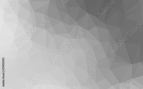 Fototapeta Naklejka Na Ścianę i Meble -  Light Silver, Gray vector triangle mosaic cover.
