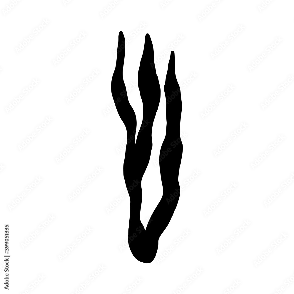 algae sea coral vector sign silhouette algae sea coral vector sign silhouette