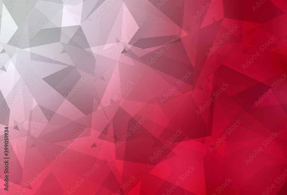 Light Red vector backdrop with polygonal shapes.