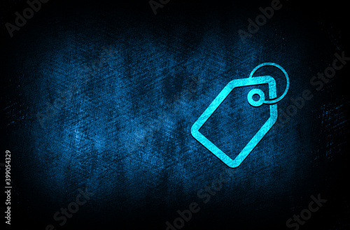 Tag icon abstract blue background illustration digital texture design concept