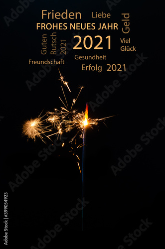Silvester Frohes Neues 2021 Glück Gesundheit 