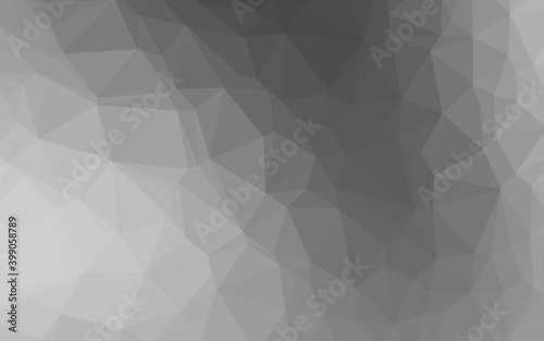 Light Silver, Gray vector polygonal background.