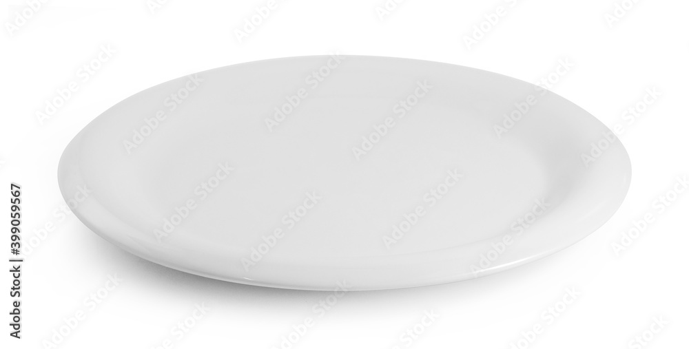 empty plate on white background. empty plate on white background.
