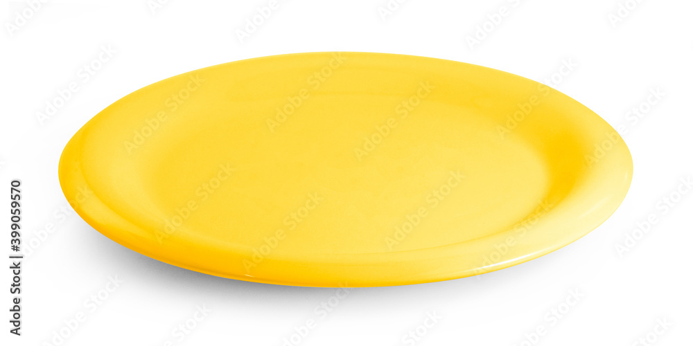 empty plate on white background. empty plate on white background.
