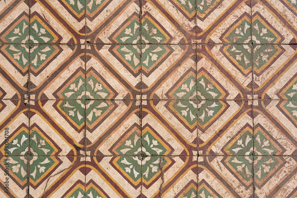 Beautiful old tiles in abandoned building Beautiful old tiles in abandoned building