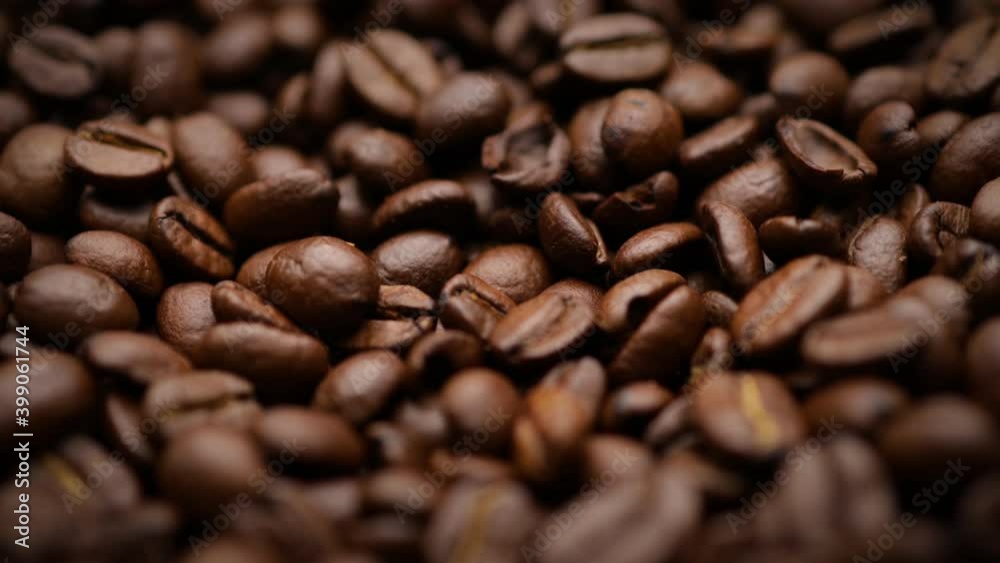 fresh roasted coffee beans background (looping) fresh roasted coffee beans background (looping)