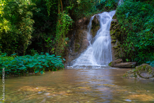 Fototapeta Naklejka Na Ścianę i Meble -  Beautiful waterfall in deep tropical forest