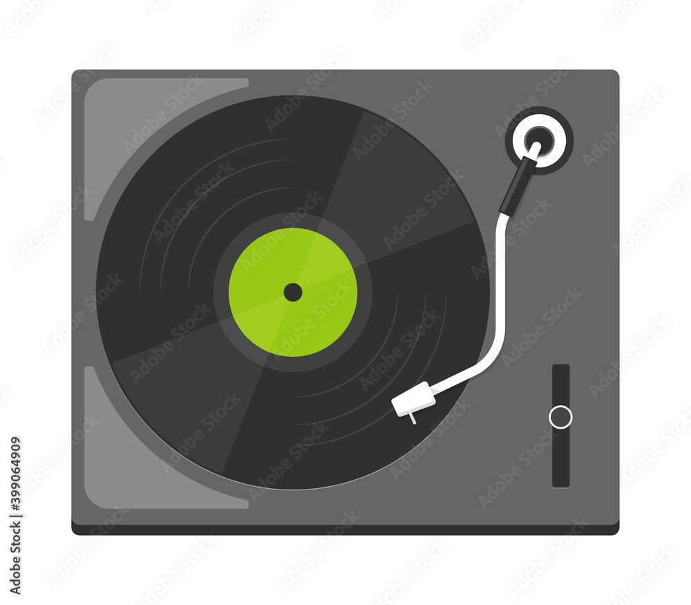 The Turntable Machine. Isolated Vector Illustration The Turntable Machine. Isolated Vector Illustration