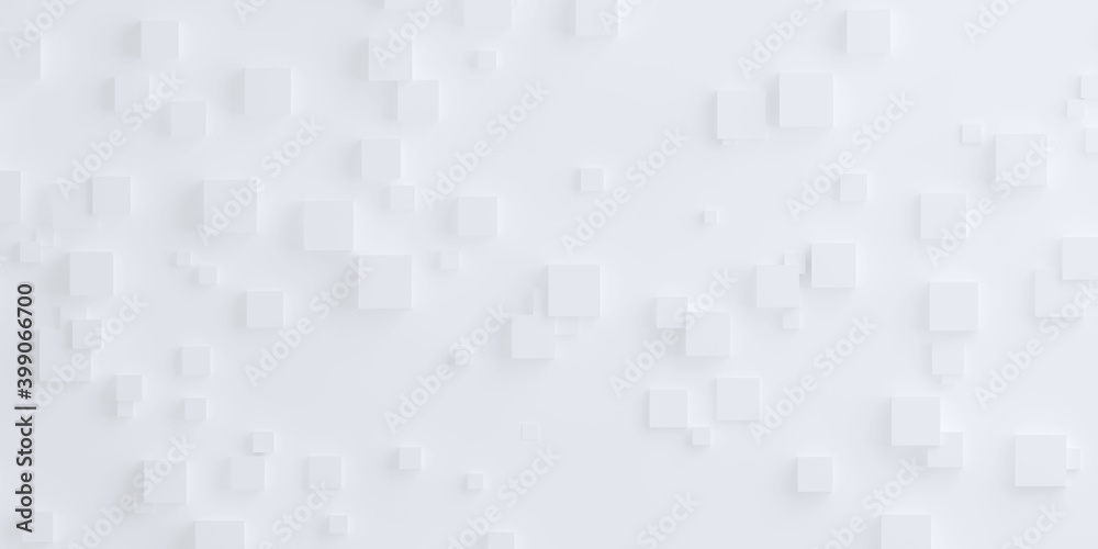 Abstract white squares for your design .3d rendering.