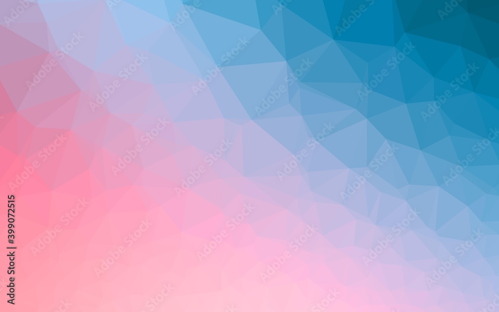 Fototapeta premium Light Blue, Red vector polygonal background.