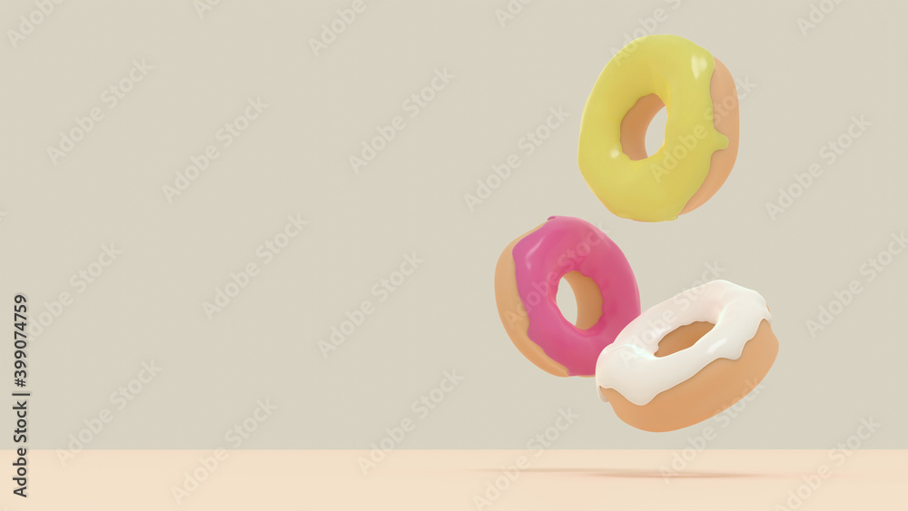 Flying 3d donuts Flying 3d donuts