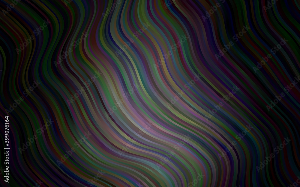 Obraz premium Dark Silver, Gray vector backdrop with bent lines.