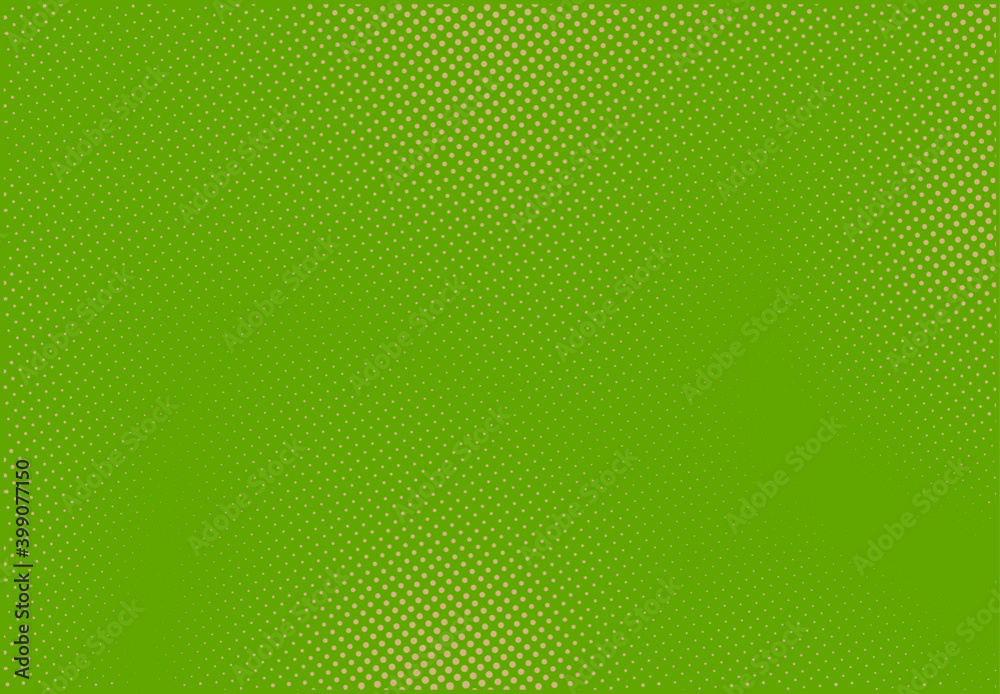 Obraz premium Natural avacado colors pop art dotted gradient pattern horizontal vector . Halftone dots texture glitch Background 