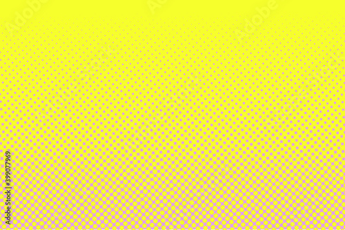 Abstract futuristic halftone pattern. Comic background. Dotted backdrop with circles, dots, point large scale. Design element for web banners, posters, cards, wallpapers, sites. yellow and pink color