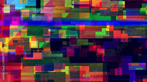 Colorful Digital Glitch Illustration