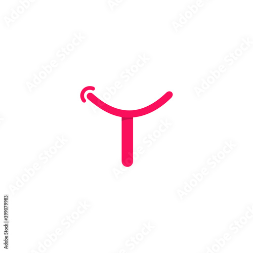 Letter T smile vector logo design 