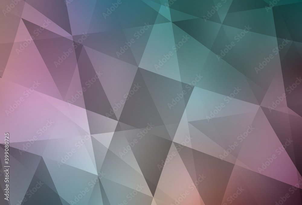 Obraz premium Light Green, Red vector abstract mosaic backdrop.