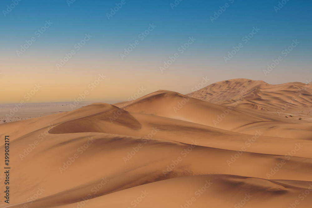 View of sand dunes in the Kalahari desert, Namibia.